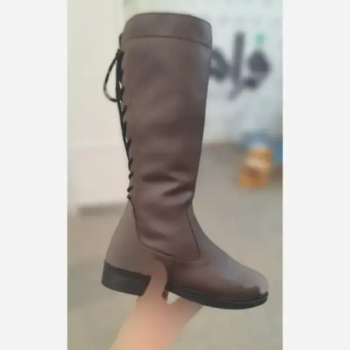 بوت زنانه پشت بندی ساده سایز 37 تا 40 رنگ مشکی و قهوه ای